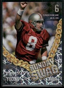 2024 Topps Chrome #SS-4 Steve Young Sunday Swag Lazer Refractor - Picture 1 of 2