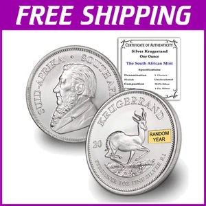 2017-Present 1 oz South African Silver Krugerrand BU Coin - Picture 1 of 9