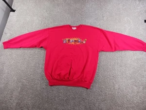 Disneyland XL Womens Sweater Red Cotton Blend Crew Neck - Picture 1 of 10