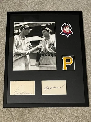 PAUL WANER + LLOYD WANER Signed Display JSA LOA Pittsburgh Pirates HOF AUTO - Image 1 of 4