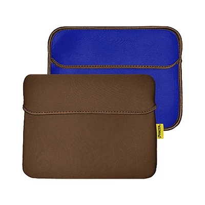 AMZER 10.6 inch Reversible Horizontal Sleeve w/ Pocket  Brown/Teal Blue for iPad - Image 1 of 2