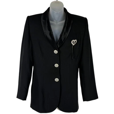 Blazer Corazón Vintage LILLIE RUBIN Criscione Nueva York Estrás Botones Talla XS Foto 1 de 4