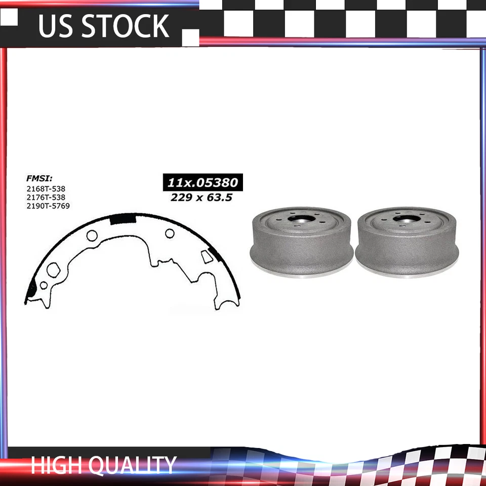 For 2003-2006 Jeep TJ Rear Brake Drums & Brake Shoes Kit - Image 1 of 4