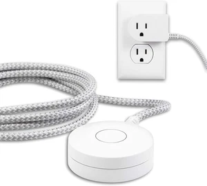 Grounded Plug with Braided Cord, 6 Ft Long Power Cable, On/Off Switch, for Table - Picture 1 of 12