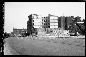 Camión de madera de demostración 125th St & 1st Ave 1934 Manhattan Nueva York foto antigua negativo E16 - Imagen 1 de 1