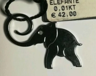 PENDENTE CIONDOLO ZOPPINI COLLANA ELEFANTE CON DIAMANTINO NUOVO  U1089.4472 - Immagine 1 di 2