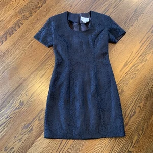 Vintage Rampage Black Lace Dress Sz 9 Short Sleeve Y2K Whimsigoth Punk Witchy - Picture 1 of 11
