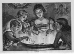 FAMILIE MUTTER KINDER WEIHNACHTEN FERIENZEIT 1887 MODE SCHNAPPDRACHE - Bild 1 von 1