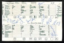 1981 Trail Blazers @ Rockets Basketball Signed Score Sheet 9 Sigs 12/5/81