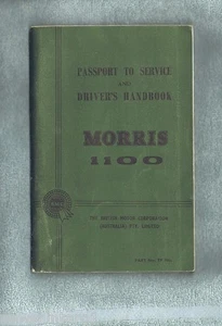 1965 MORRIS 1100 OWNER'S GLOVEBOX MANUAL - Picture 1 of 1