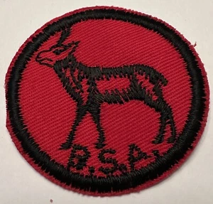 PATROL MEDALLION S-5 ANTELOPE RED TWILL RED RUBBER BACK 1969-71 - Picture 1 of 2