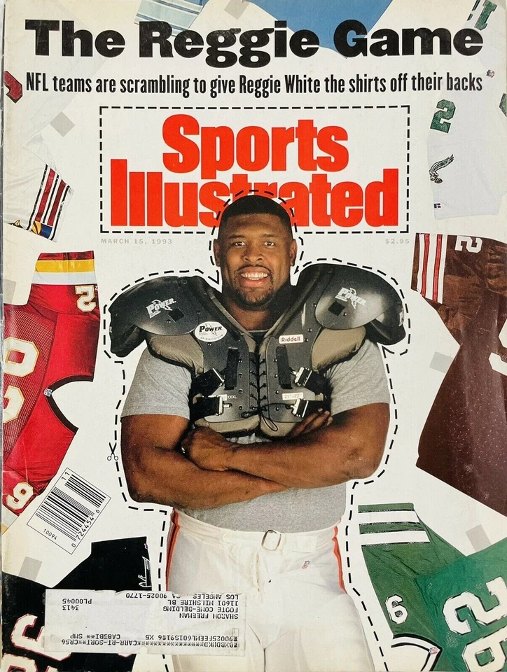 March 15, 1993 Reggie White Green Bay Packers Sports Illustrated - Image 1 of 1