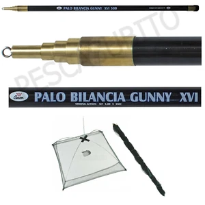 Palo 4Mt Bilancia da Pesca + Rete Cm90x90 Maglia 4mm + Aste Bilancino - Foto 1 di 1