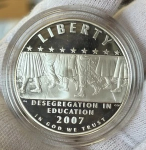 2007-P Little Rock Central High School Desegregation Proof Silver Dollar - Picture 1 of 4