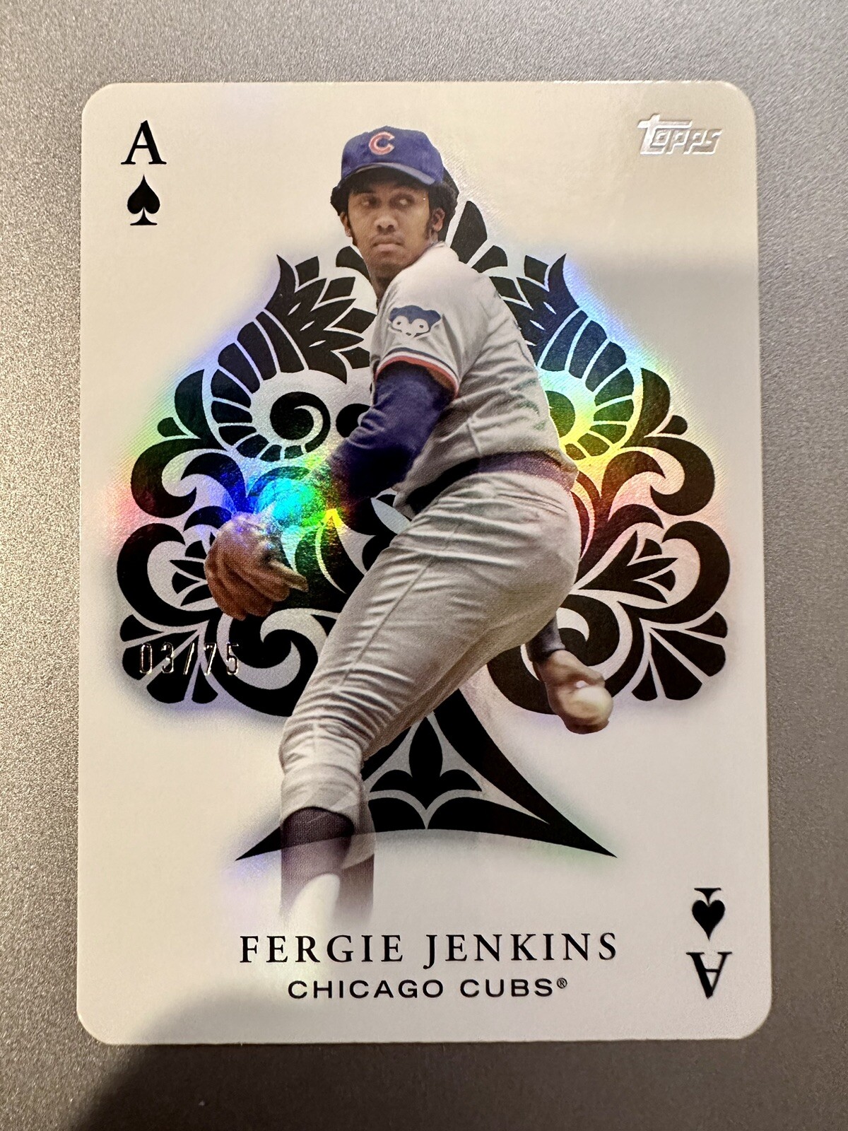 2023 Topps Update Fergie Jenkins 03/75 Gold Parallel All Aces SP HOF Cubs AA-58
