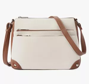 Women's Crossbody Bag/Medium Size Shoulder Handbag/Satchel Purse with Multi-Zipp - Picture 1 of 15