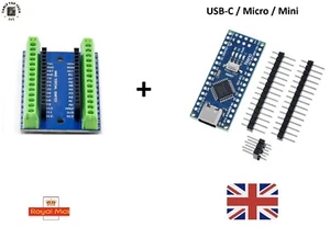 Arduino Nano V3.0 / CH340G / USB-C / Mini / Micro Compatible Development Board - Picture 1 of 28