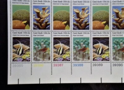 XF US# 1827-30 15c Coral Reefs MNH Full Sheet of 50 Perfect! - Image 1 of 2