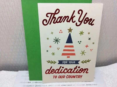 HALLMARK MILITARY CHRISTMAS GREETING CARD New w/envelope "Thank You for your..." - Image 1 of 2