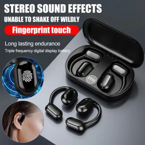Ear Clip On Bone Conduction Wireless Bluetooth 5.3 Earphones Sport Headphones AU - Picture 1 of 16