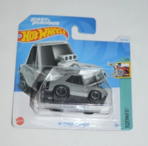 HOT WHEELS 2024 TOONED 1/5 - ' 70 DODGE CHARGER METALLIC GRAY ON A SHORT CARD - Picture 1 of 5