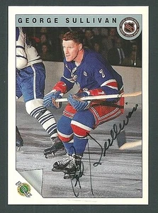 George "Red" Sullivan New York Rangers 1992 Ultimate Original Six Auto Card #29 - Picture 1 of 2