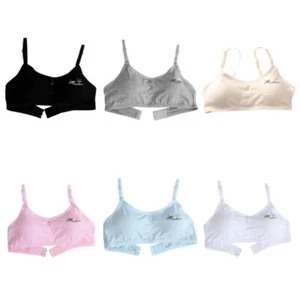 Youth Teenage Girls Bra Wirefree Training Soft Cotton Padded Bra Underwear - Picture 1 of 18