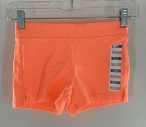 Old Navy Shorts Jersey Biker Solid Orange Play Gymnastic Dance Knit Girl XL-14 - Picture 1 of 7