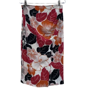 Zara Hibiscus Print Straight Pencil Skirt High Waist Knee Length Sz Med NWT - Picture 1 of 7