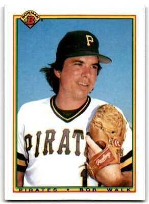 1990 Bowman Baseball Card Bob Walk Pittsburgh Pirates #163 - Image 1 of 2