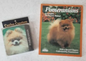 Pomeranian Dog Canine Coasters & Book Complete Owners Manual - Picture 1 of 2