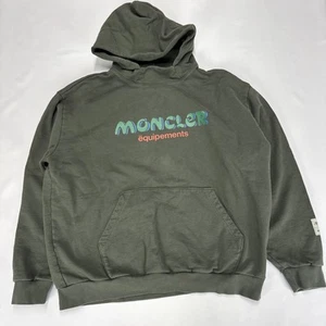 MONCLER Genius Hoodie Mens Size 5 Large OS Salehe Bembury Jumper Green Cotton - Picture 1 of 12