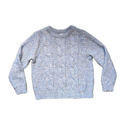 Suéter tejido cuello redondo azul/gris talla grande A New Day para mujer Foto 1 de 4