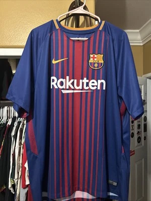 Camiseta masculina 2018 Nike Barcelona Home Soccer Andres iniesta XXL despedida - Imagem 1 de 4