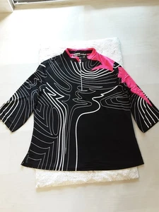 JAMIE SADOCK Women Top Activewear Polo  Sz XXL Multicolor Black 3/4 Sleeve - Picture 1 of 9