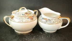 Hutschenreuther Selb Bavaria Creamer & Sugar, "Jaffrey" Antique c.1925-1939 OBO - Picture 1 of 16