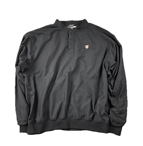 Zero Restriction Golf Pullover XL Lightweight Black Crest Logo Windshirt Y2K - Picture 1 of 24