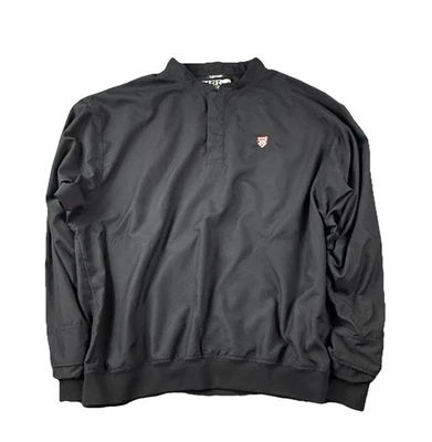 Zero Restriction Golf Pullover XL Lightweight Black Crest Logo Windshirt Y2K - Image 1 of 4