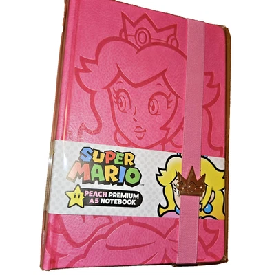 Super Mario Peach Premium A5 Notebook Journal in Nintendo Video Game Cartridge - Image 1 of 4