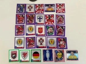 Topps Euro 2024 Bundle 26 Shiny Parallel Stickers Purple Green Red Dots Job Lot - Picture 1 of 11