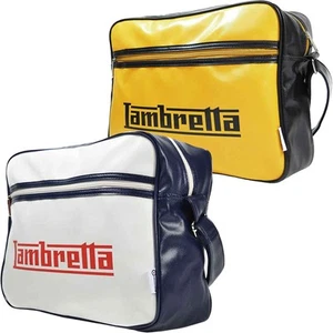 Lambretta Retro Flight Faux Leather Zipped Cross Body Satchel Bag - Picture 1 of 16