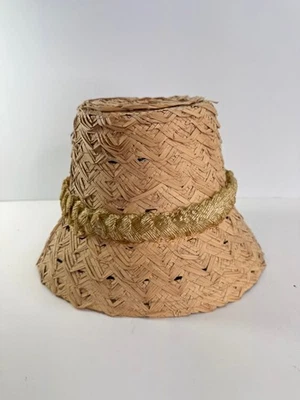 Винтажная сплетенная соломенная шапка-ведро Buddy of Florida - Изображение 1 из 4