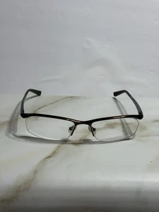 Nike Titanium 6037 259 Eyeglasses 55-17-135 Brown Metal Partial Rimless Frames - Picture 1 of 10