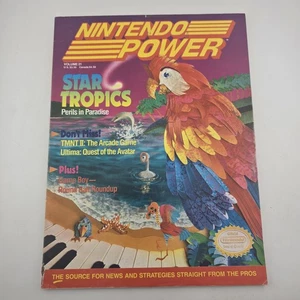 Nintendo Power Magazine - Vol 21 February 1991 Star Tropics + Metal Storm Poster - Picture 1 of 15