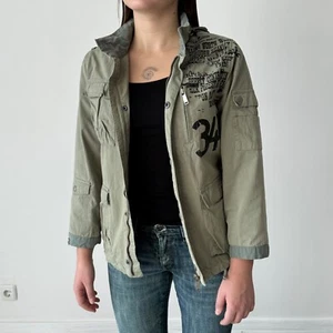 Vintage Y2K Diesel Women's Multipocket Khaki Light Jacket - Picture 1 of 9
