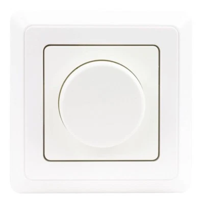 UP LED & Glühlampen Dimmer inkl Rahmen und Dimmscheibe weiß passt zu Busch Jäger - Bild 1 von 2