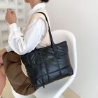 Large Capacity Cotton Padded Handbags Solid Color Top-handle Bags  Travel