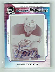 14-15 UD Upper Deck The Cup  Bogdan Yakimov  1/1  The Cup Printing Plate  Auto