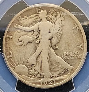 1921 Walking Liberty Half Dollar, PCGS VG10, Key Date! - Picture 1 of 3