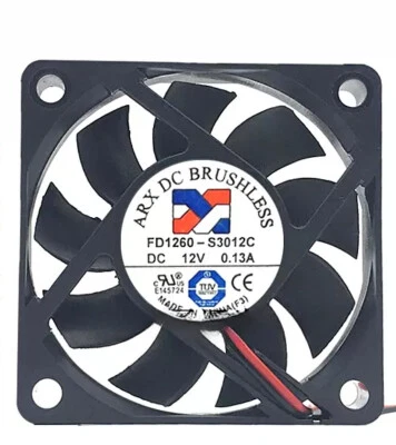 Ventilador de refrigeración silencioso ARX DC SIN ESCOBILLAS FD1260-S3012C 12V 0.13A 6 cm Foto 1 de 2